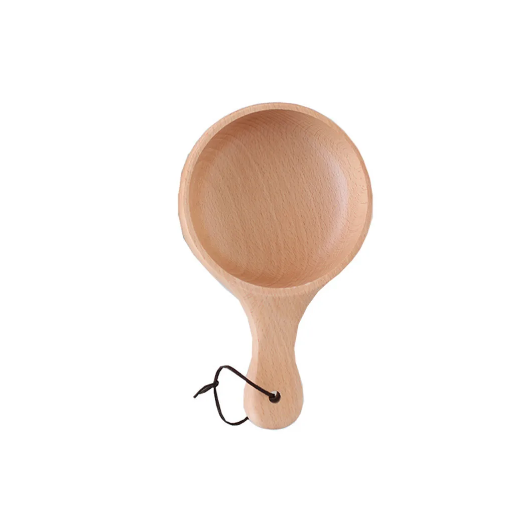 M Healthy Cooking Tools Wooden Bowl Home With Tableware Kimchi Japane Style Creative Creative Natural Coconut Bowl handle bowls - Color: M
