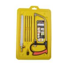 8 in 1 Multifunction Magic Saw Hacksaw DIY Hand Steel Saw for Metal Woodworking Mini Saw Kit with 6 Blades Model Hobby Tool