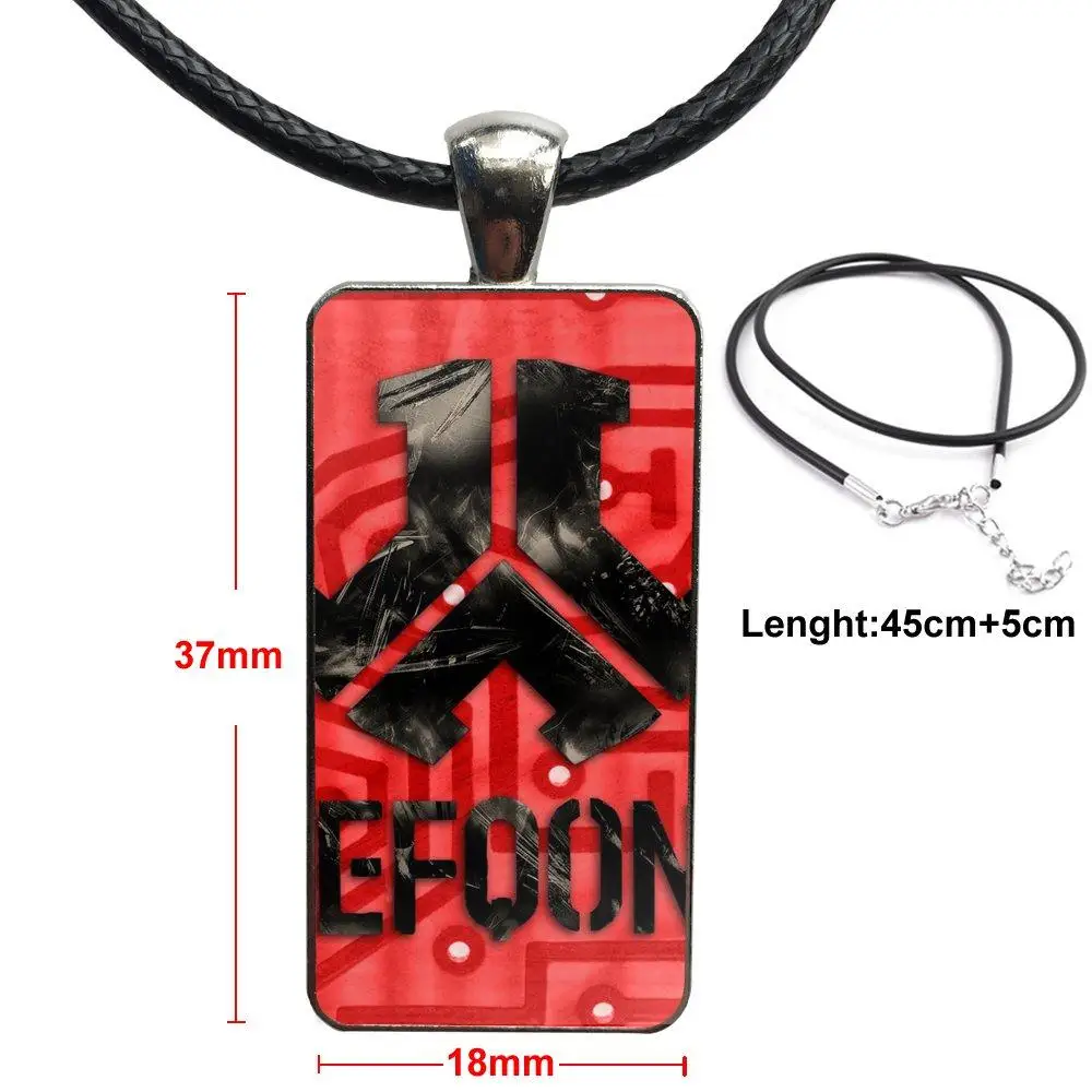 

Necklace With Stainless Steel Plated Glass Cabochon Choker Long Pendant Rectangle Necklace For Girls Gift Defqon 1