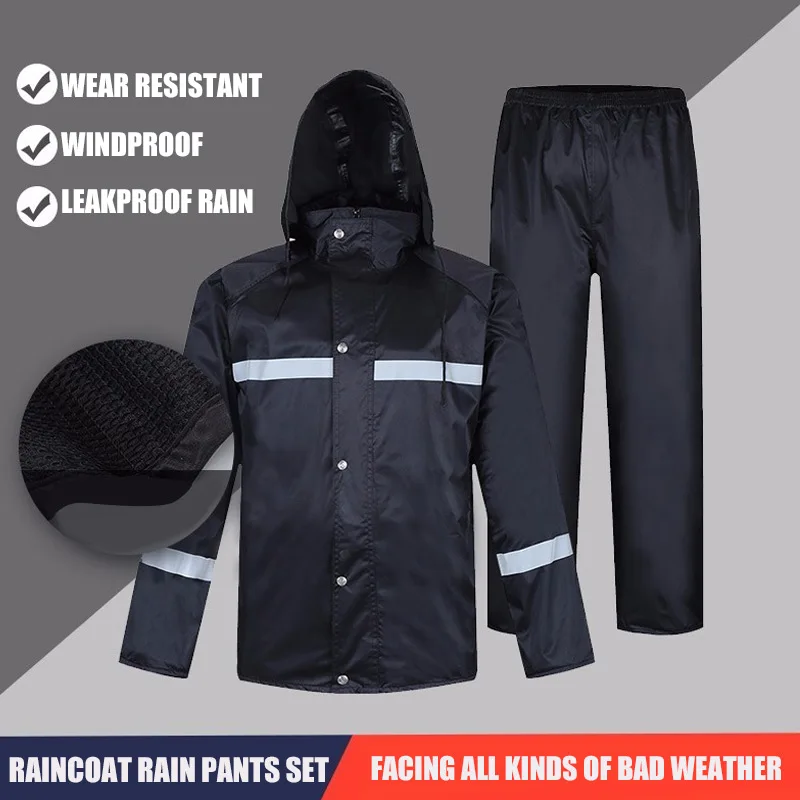 

Practical Night Reflection Raincoat for Rain Coat Hood Outdoor for Camping Poncho Hiking Waterproof Windbreak for Mantle