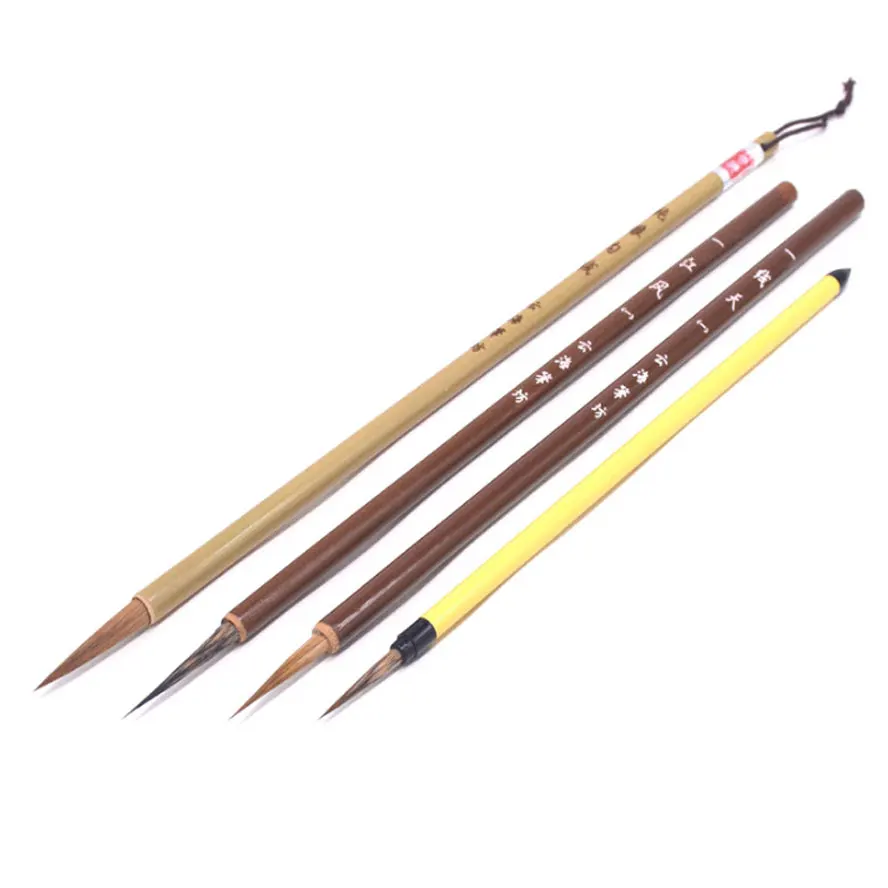 4 unids/set pintura china caligrafía cepillo comadreja tejón cepillo de pelo para pincel fino Pintura Realista suministros 4 unids/set pintura china caligrafía cepillo comadreja tejón cepillo de pelo para pincel fino Pintura Realista suministros