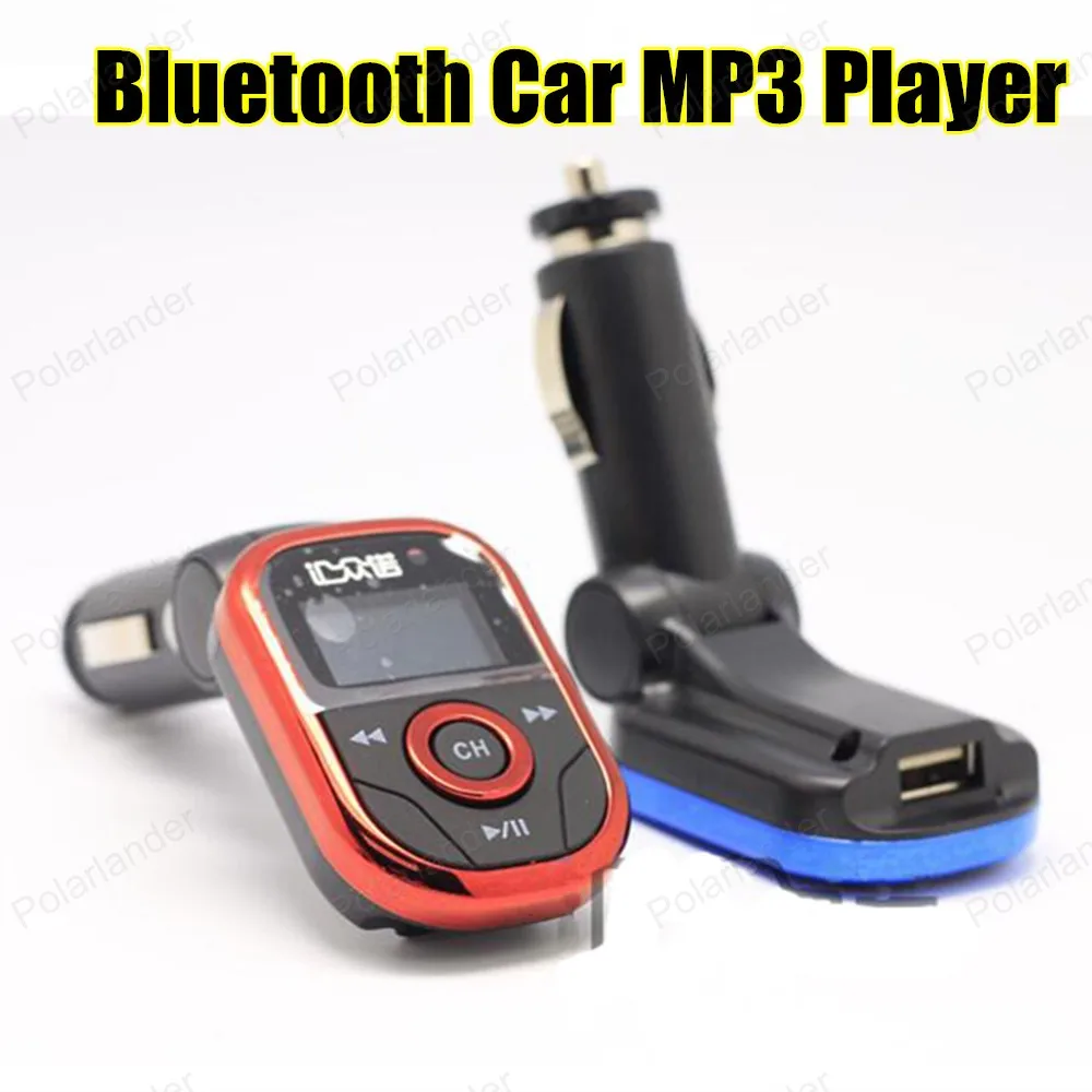  Bluetooth Car Kit FM Transmitter MP3 Player 3.5mm Audio AUX TF card Slots Dual USB Car Charger For iPhone Samsung GPS