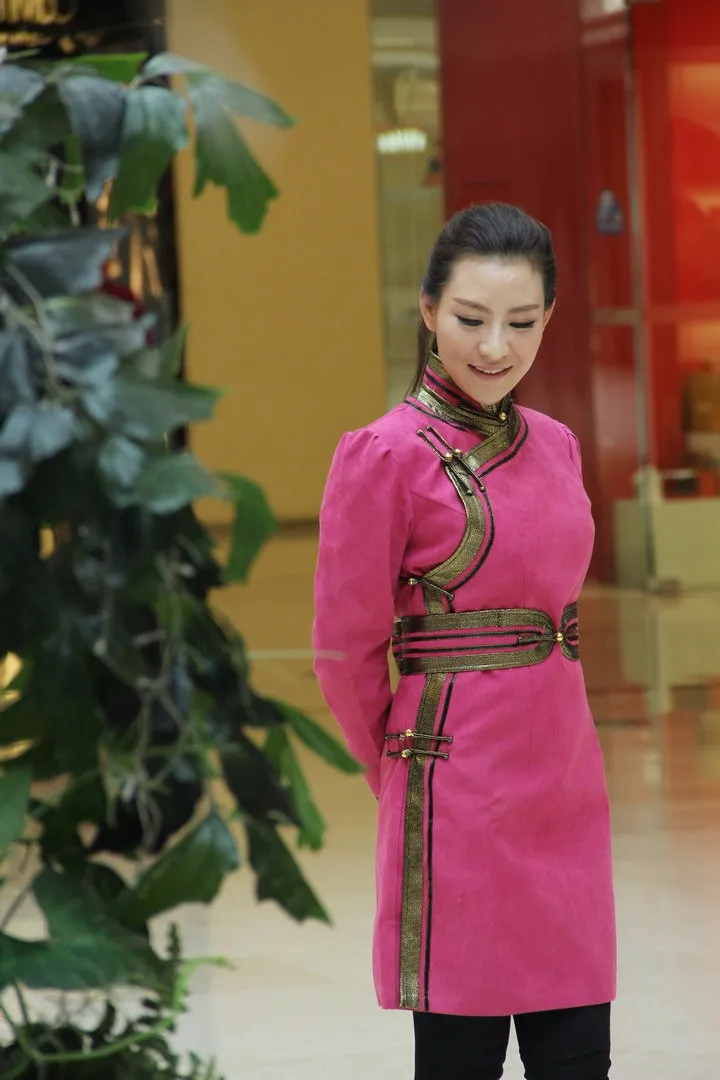 2018 новые замшевые Монголия Одежда спасательный жилет для девочек халат Монголия национальности костюм женский La Fille de la mongolie de Vetements