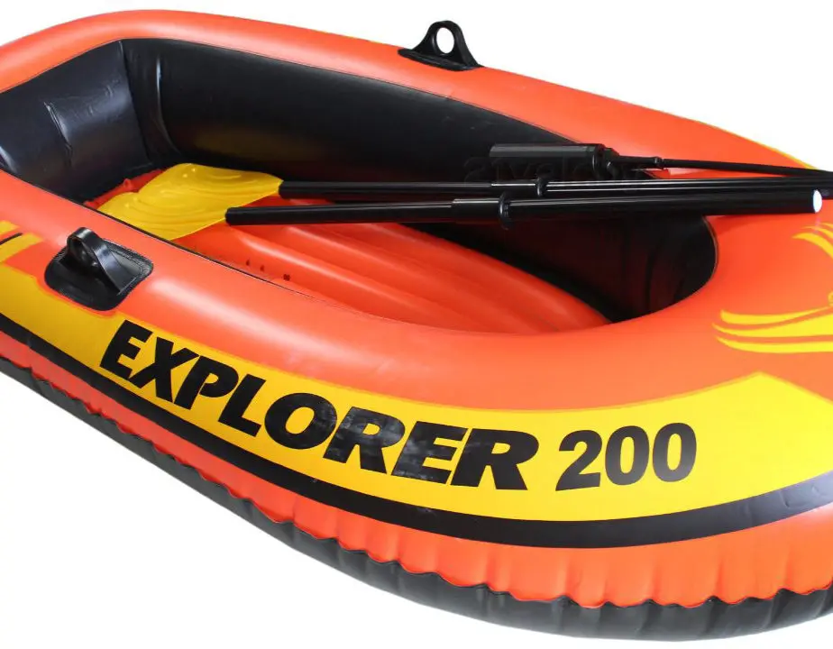 Explorer 200 надувная лодка на 2 человек с французскими веслами и мини воздушным