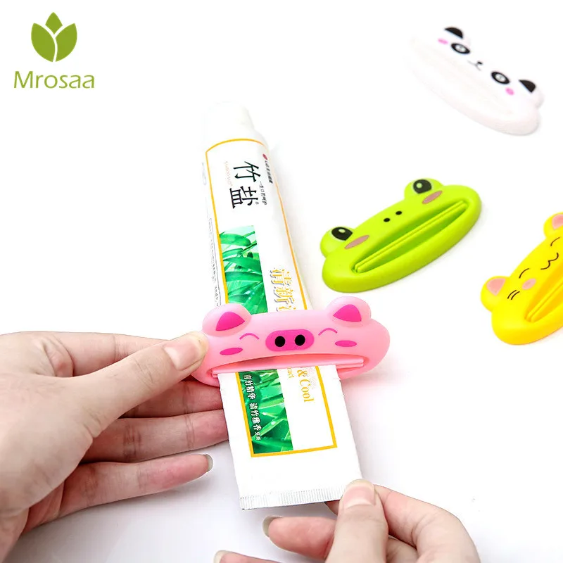 10Pcs/lot ABS Plastic Cute Animal Multifunction Toothpaste Squeezer Home Bathroom Tube Facial Cleanser Toothpaste Dispenser