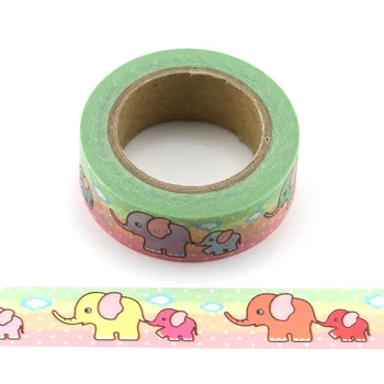 

1pc cute elephant Decorative animal Washi Tapes Paper DIY Scrapbooking Adhesive Masking Tapes 10m School Office Supply