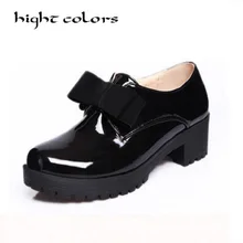 Размеры 34-43; Модные слипоны с бантом; женские повседневные туфли из лакированной кожи на плоской подошве в винтажном английском стиле; женские туфли-оксфорды