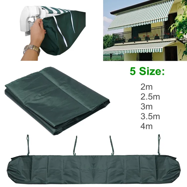 Green 5 Sizes Patio Awning Storage Bag Winter Rain Weather Cover Green 5 Sizes Patio Awning Storage Bag Winter Rain Weather Cover Protector Sun Canopy Shelter Waterproof