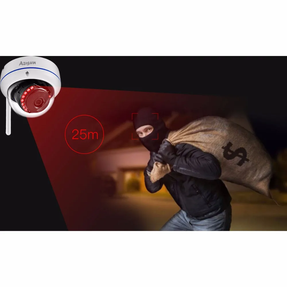 AZISHN 720P 960P 1080P HD ip камера 15 шт. IR LED с ночным видением внешняя/Внутренняя видео