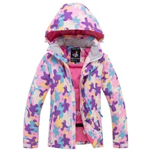 Детские зимние куртки, лыжные пальто-30, уличная одежда для катания на лыжах и сноуборде для мальчиков и девочек, водонепроницаемые теплые зимние куртки