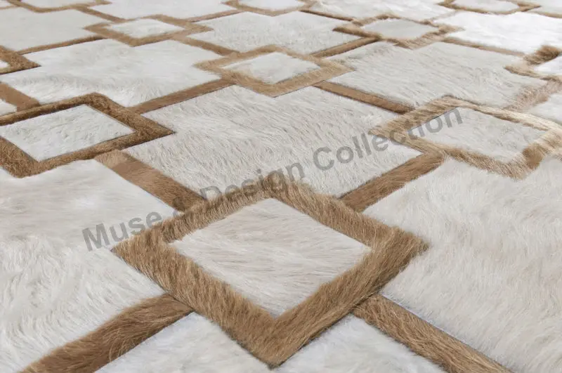 High Quality Design 100 Genuine Leather Patchwork Cowhide Rug