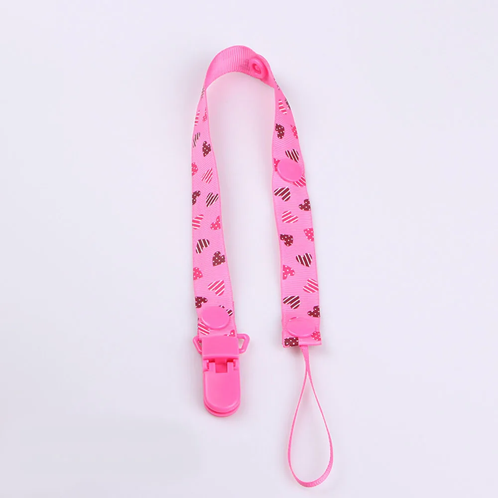 pink 2 шт., Детская соска для младенцев, соски, зажимы, цепочка, прорезыватель, прогулочная коляска, анти-потеря веревки, пустышка, погремушка, накладки на соски, цепь - Цвет: pink