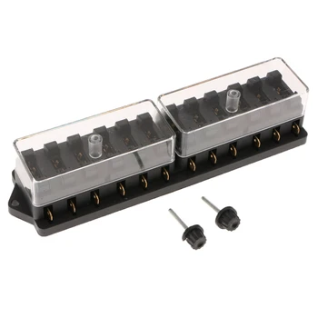 

DC12V-32V Car Truck Boat 12 Way Circuit ATO Standard Blade Fuse Box Holder