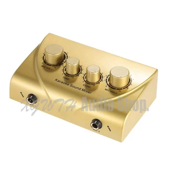 

Mini Karaoke Mixer Digital Audio Sound Echo Mic Mixing Console System 2 Mic Inputs With Cable,for TV PC Smart Phone Amplifier