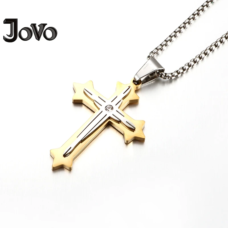 

Fashion Stype Women Men Cross Denpant With Zircon Necklaces New Chain Necklace Jewelry Christmas Gift for Female Lover