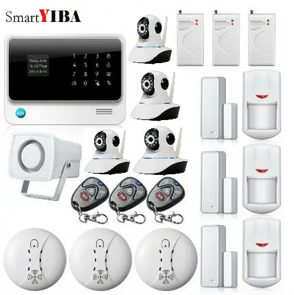 SmartYIBA APP Control Network Camera Surveillance WIFI GSM SMS Burglar font b Alarm b font System
