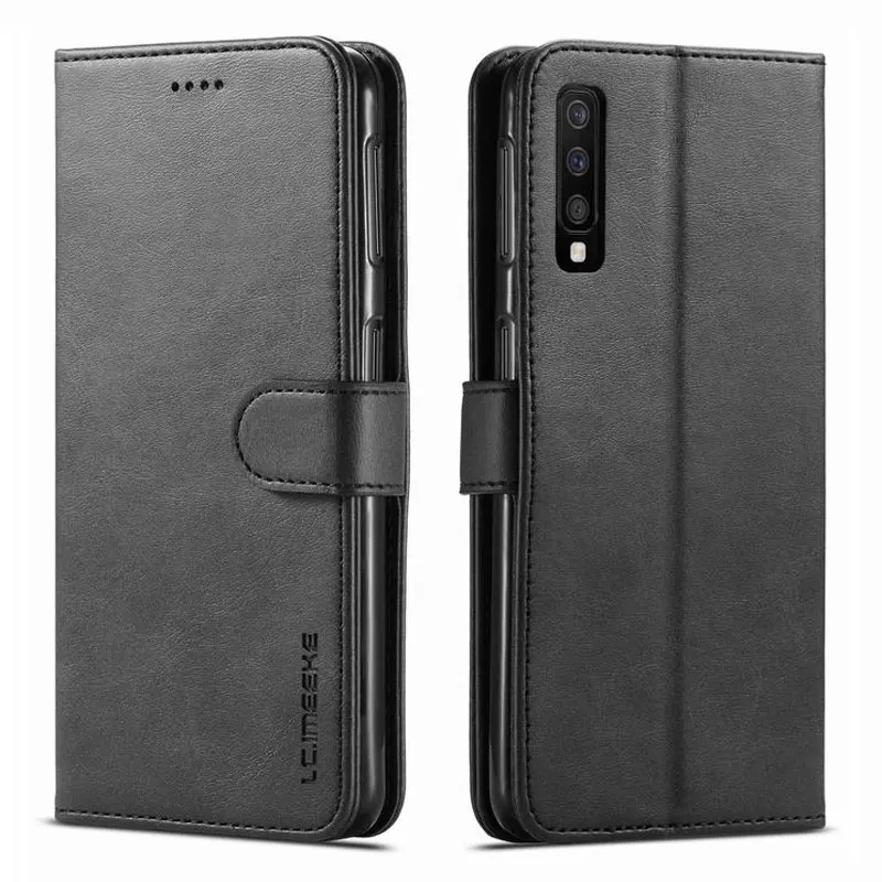 

For Samsung Galaxy A8 Plus A7 A9 2018 Case Cover Coque Luxury Magnetic Flip Kickstand Wallet Leather Phone Bags A 7 8 Retro Etui