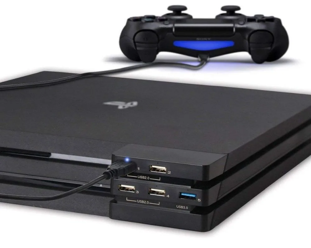 PS4 Pro usb хаб 3 0 5 портовый USB удлинитель адаптер разветвитель с Светодиодный
