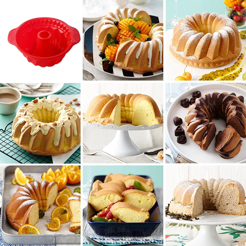 9inch Silicone Round Pot DIY Birthday Cake Pan Cake Mould Chocolates CakeMold Bakeware Family DIY Baking Pastry Cake Tools6 - 