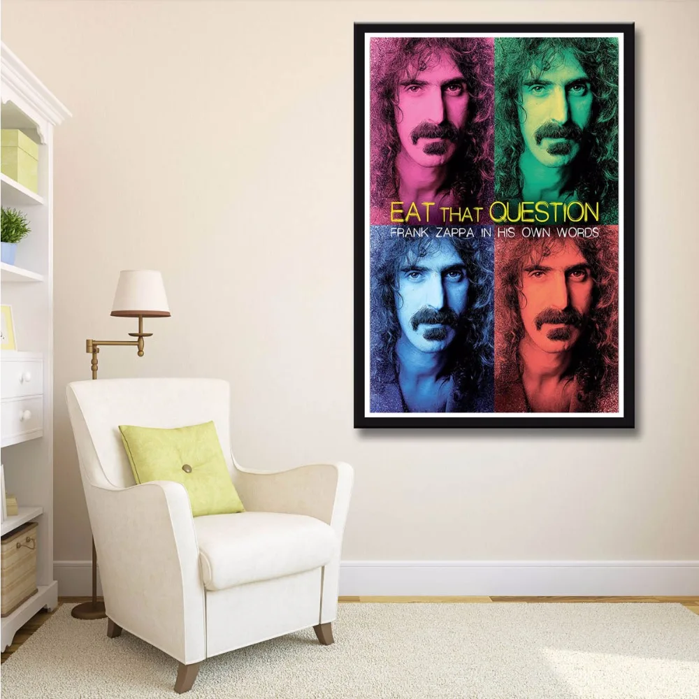 

X105 New Frank Zappa Playing Guitar Custom Music Singer A4 Art Print Poster Silk Light Canvas Painting Home Decor Wall Picture