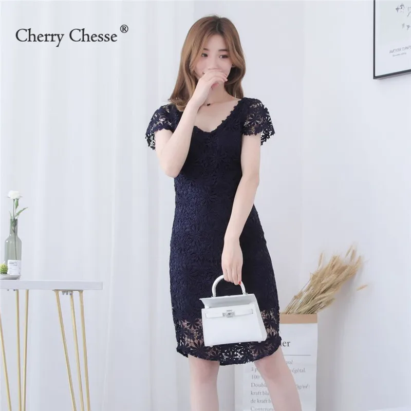 Cherry Chesse 2018 с кружевом и вышивкой платье цветочным рисунком Для женщин открытые