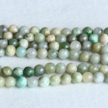 

Wholesale Natural Genuine Green Jade Round Loose Stone Beads 6mm Fit Jewelry DIY Necklaces or Bracelets 15" 05226