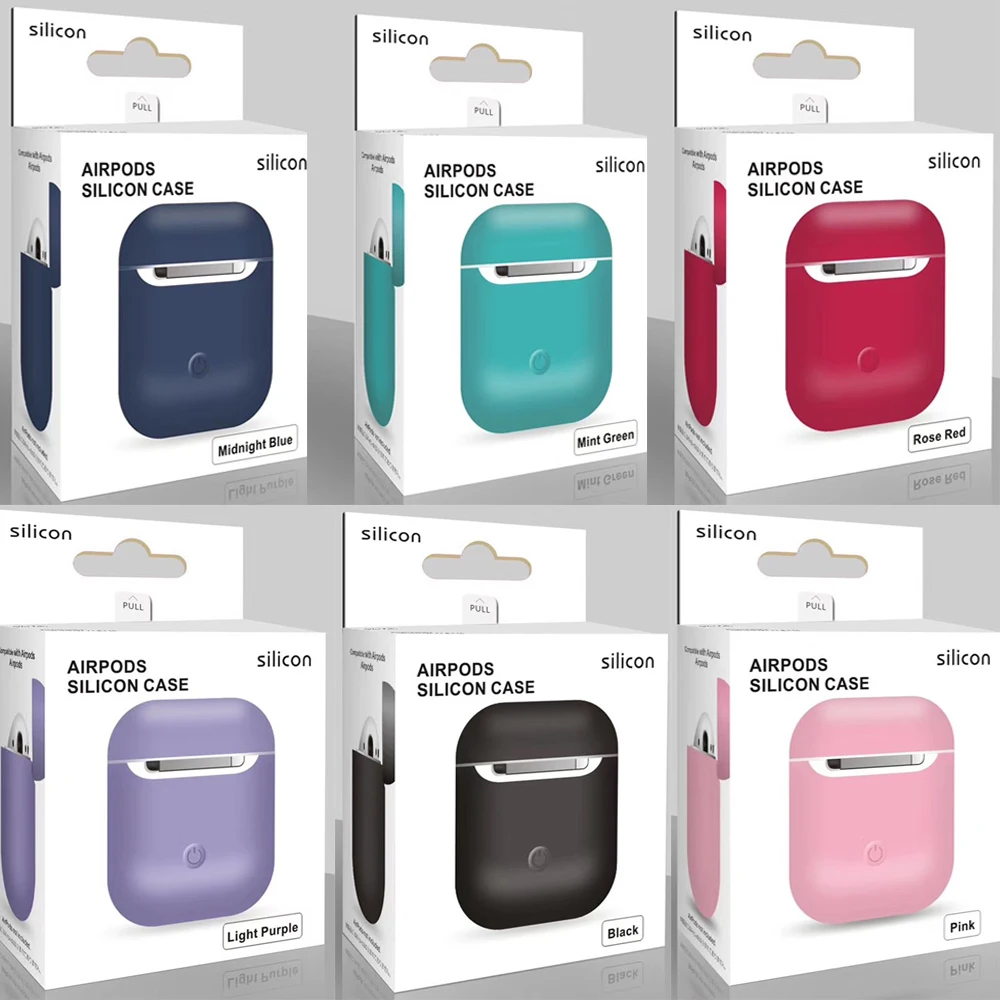 

Soft Silicone Case For Airpods Air Pods Shockproof Earphone Protective Cover for iphone 7 8 X Headset Accessories