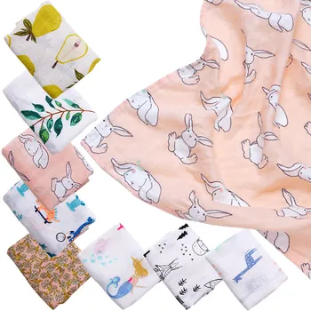 

Multi-functional Muslin Newborn Baby swaddle blanket soft Infant bandana bibs bamboo cotton baby scarf wrap Burp Cloths towel