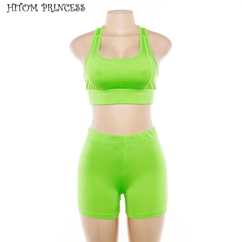 HITOM PRINCESS Women Sexy Two Pieces Set Sporting Tracksuit Women