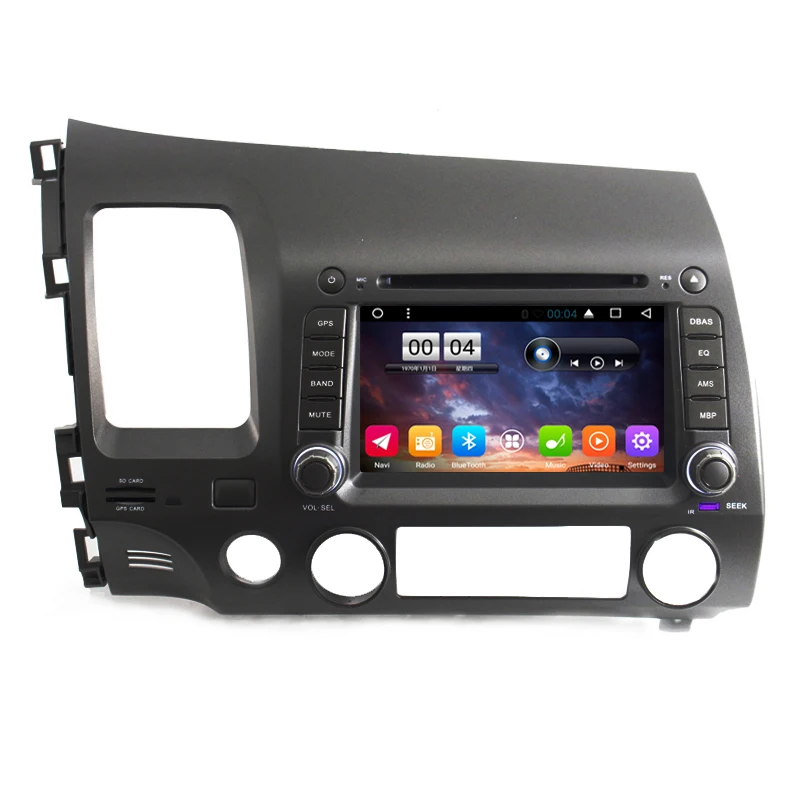 7 "Android 6,0 4 ядра DVD плеер автомобиля для Honda Civic 2006-2008 2011 2010 2009 gps навигации стерео радио 4G/wi fi бесплатная карта