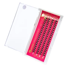 20D индивидуальные 80 стойкие накладные ресницы, ультра толстые, без узелков, ресницы, индивидуальные, яркие, Кластерные ресницы, черные, завязанные ресницы