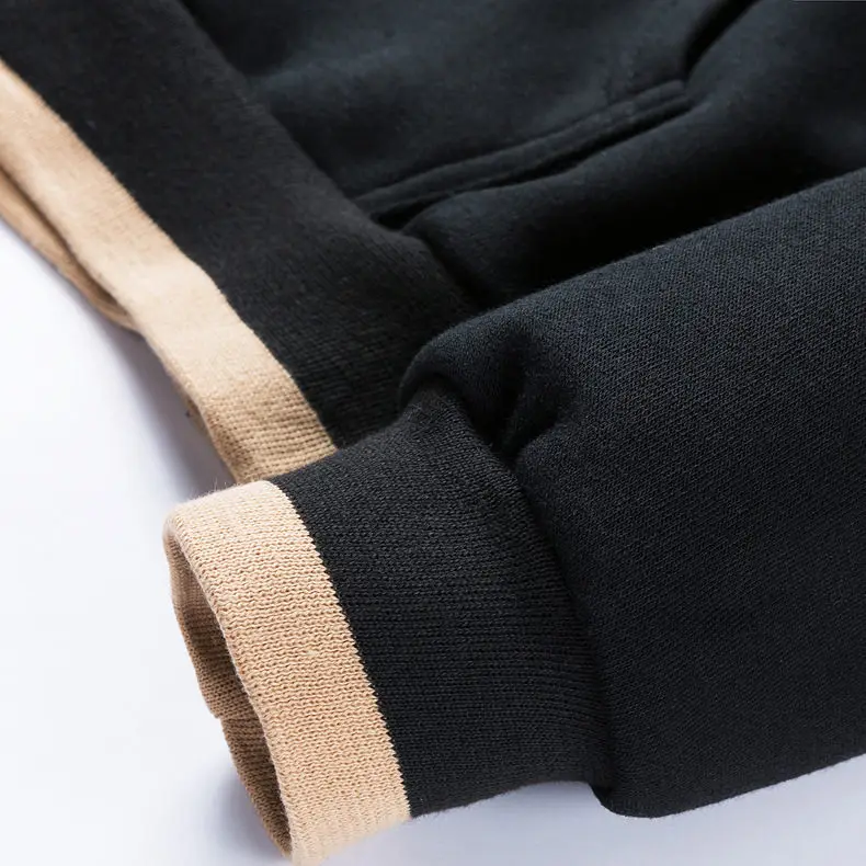 2019 Tracksuit Sets Men Casual Hooded Couple Fleece Cotton Male Sweatshirts Man Sportswear Suits Youth Zipper Cardigan+Pant 2PCS 10
