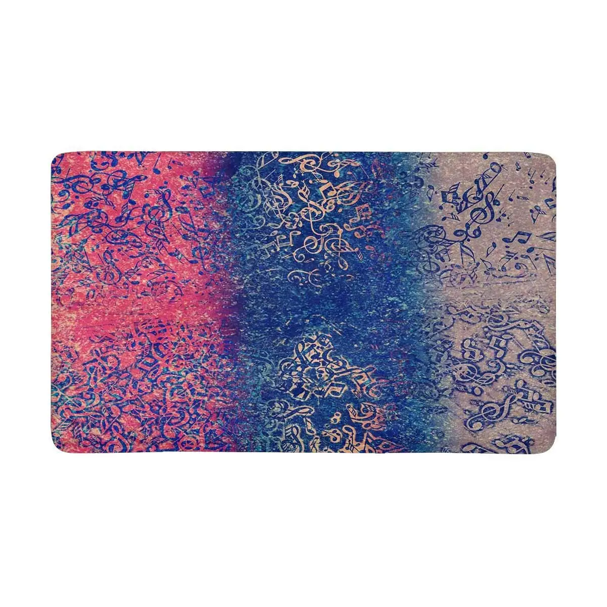 Музыкальные ноты абстрактные огни дверной коврик анти-скольжения входной коврик пол ковер крытый дверные коврики домашний декор резиновая подложка X-Large