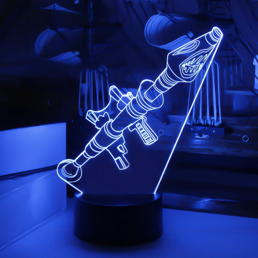 rocket 3d lamp 
