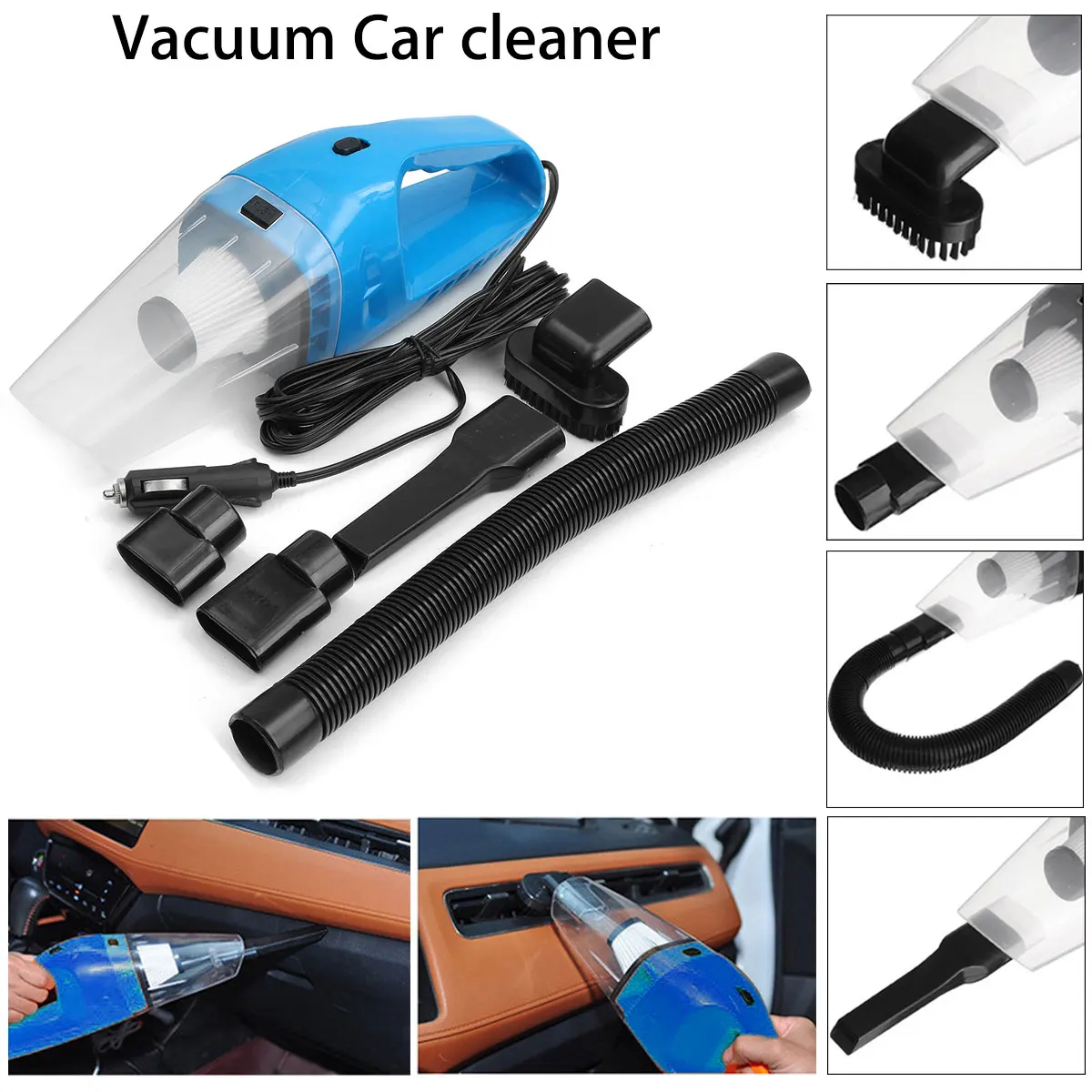 

Audew 150W 12V Car Vacuum Cleaner Handheld Mini Super Suction Portable Vehicle Vacuums Wet Dry Duster
