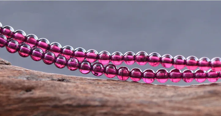 Joanlyn класс AAA Натуральный родолит гранат бусины 3 мм-7,5 мм розовый красный цвет не окрашенный Гладкий полированный круглый 15 дюймов Strand GA13