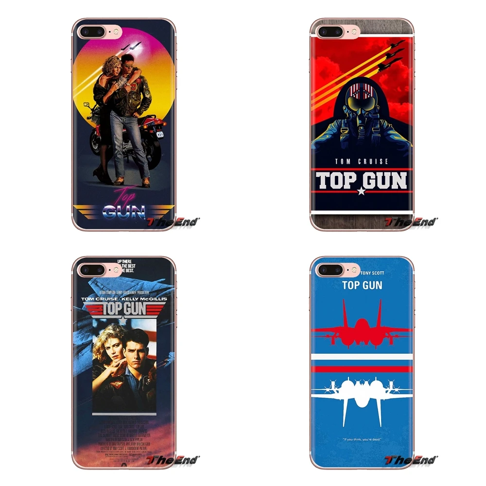 Прозрачный чехол из ТПУ для Samsung Galaxy S3 S4 S5 Mini S6 S7 Edge S8 S9 S10 Plus Note 3 4 5 8 9 Top gun 1987 tom cruise
