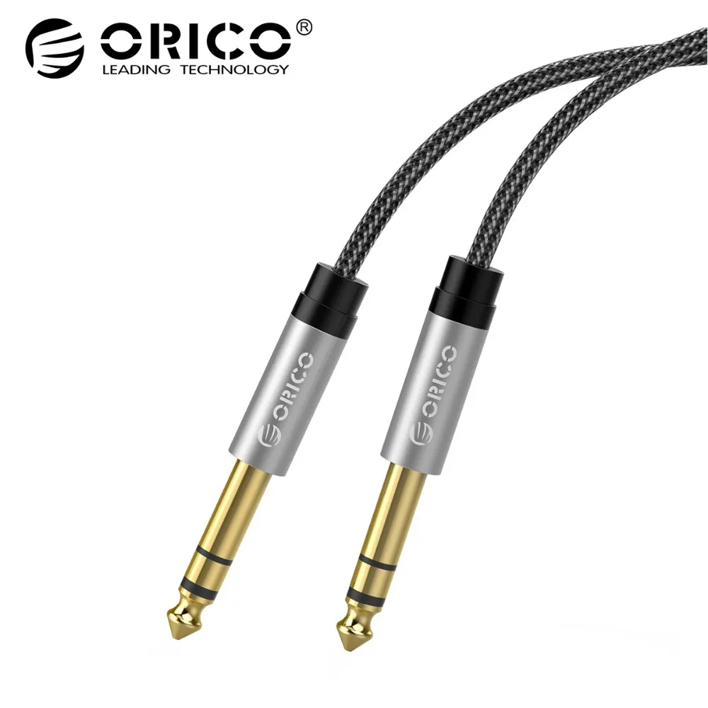 

ORICO 6.5mm Jack Audio Cable Gold Plated 6.35mm Jack Male to Male Audio Extension Cable for Speaker Mixer Amplifier Guitar