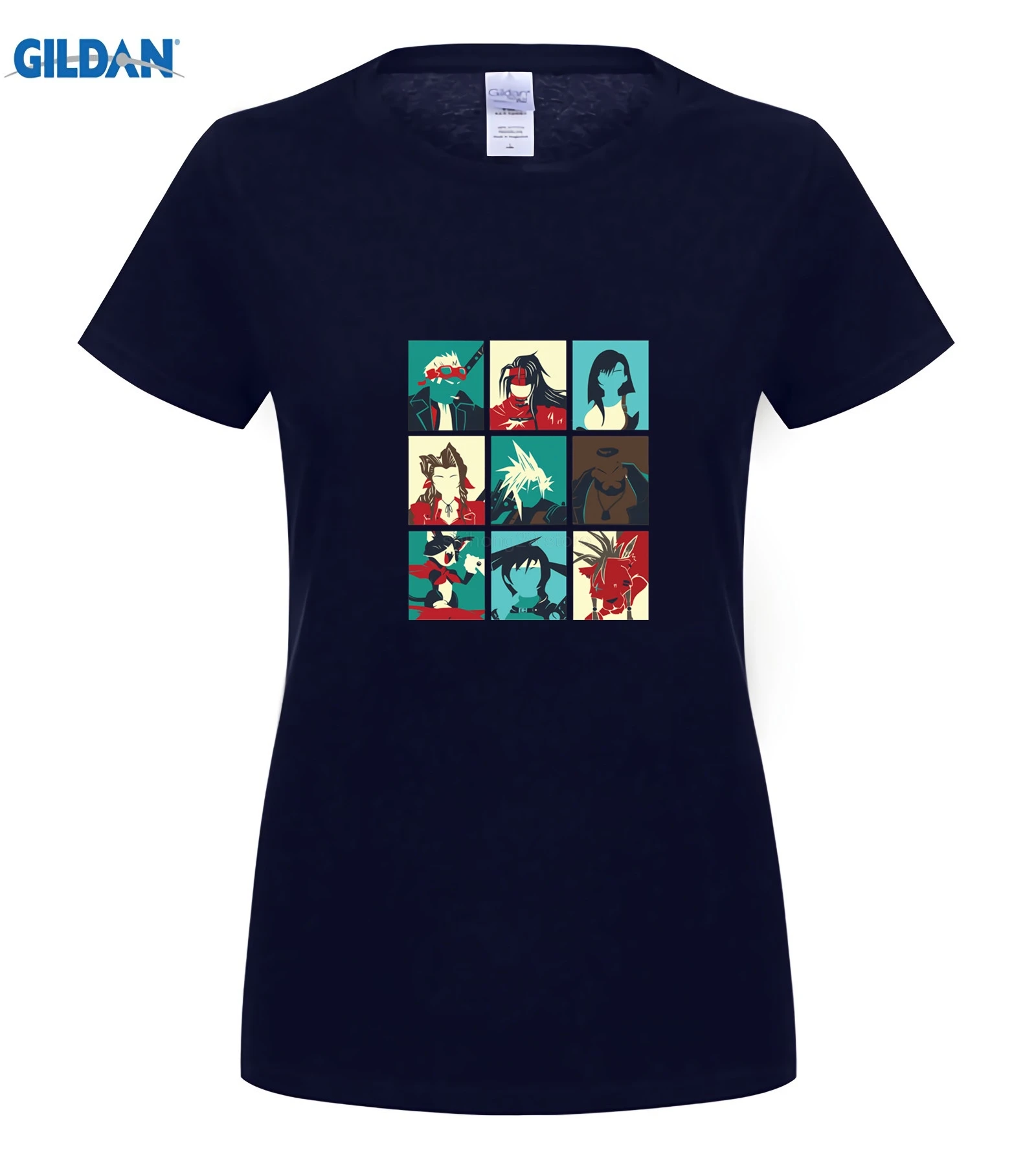 Последняя фантазия VII The Nine основная футболка с надписью Летняя мужская футболка с коротким рукавом - Цвет: women navy