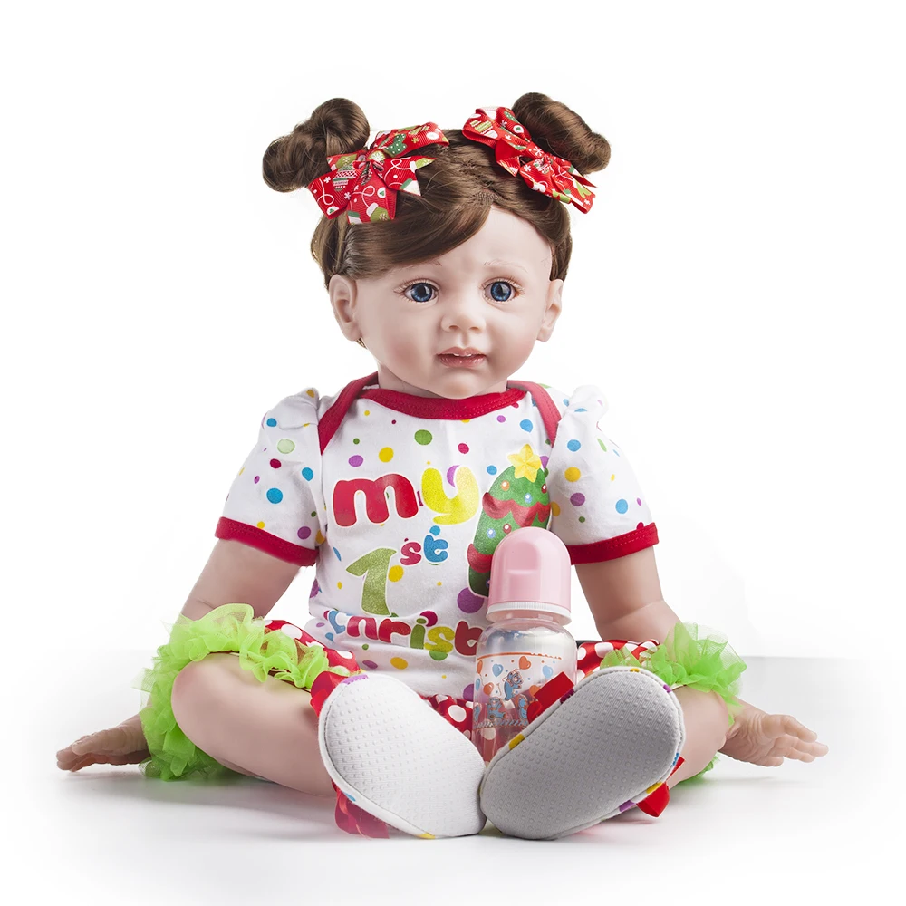

60cm Latest Silicone Reborn Baby Doll Toys Lifelike Fashion princess beautiful sisters girl doll reborn lol Gift Play House Toy