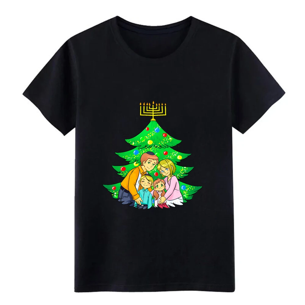 

Men's Chrismukkah Jewish Christmas Blended Family t shirt Print Short Sleeve S-3xl Standard Loose Comfortable Formal shirt