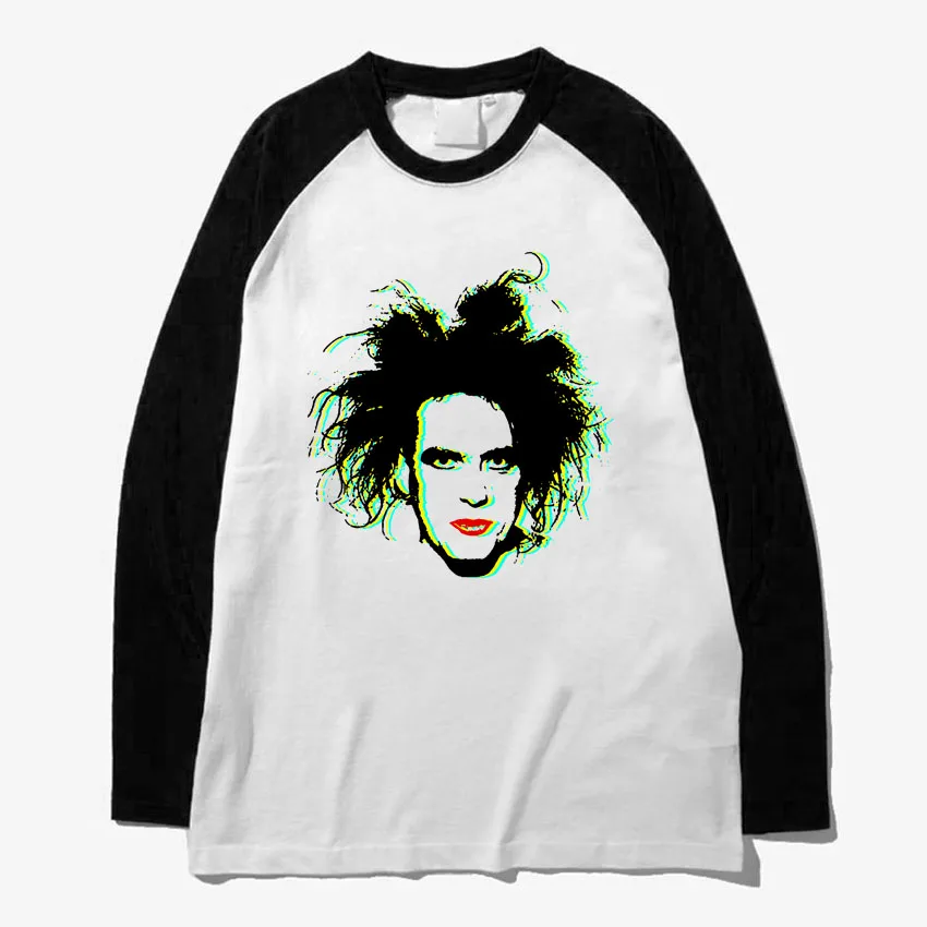 

cure gothic rock n roll fashion men women size long sleeves loose style t shirt