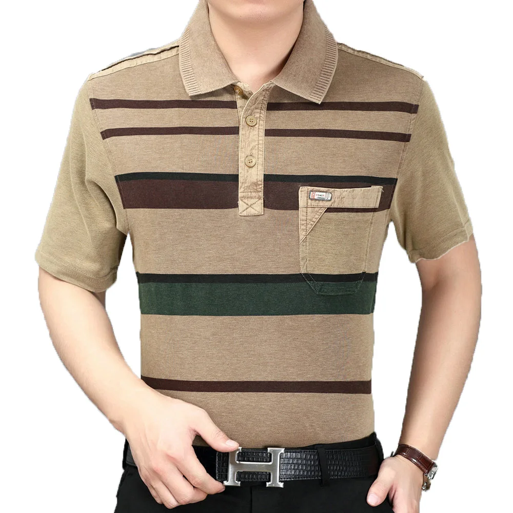 

Summer Men Casual T Shirts Camel Navy Blue Gray Cross Stripes Tops Male Leisure Cotton Tees Man Blouse 2019 New Arrival Tshirts