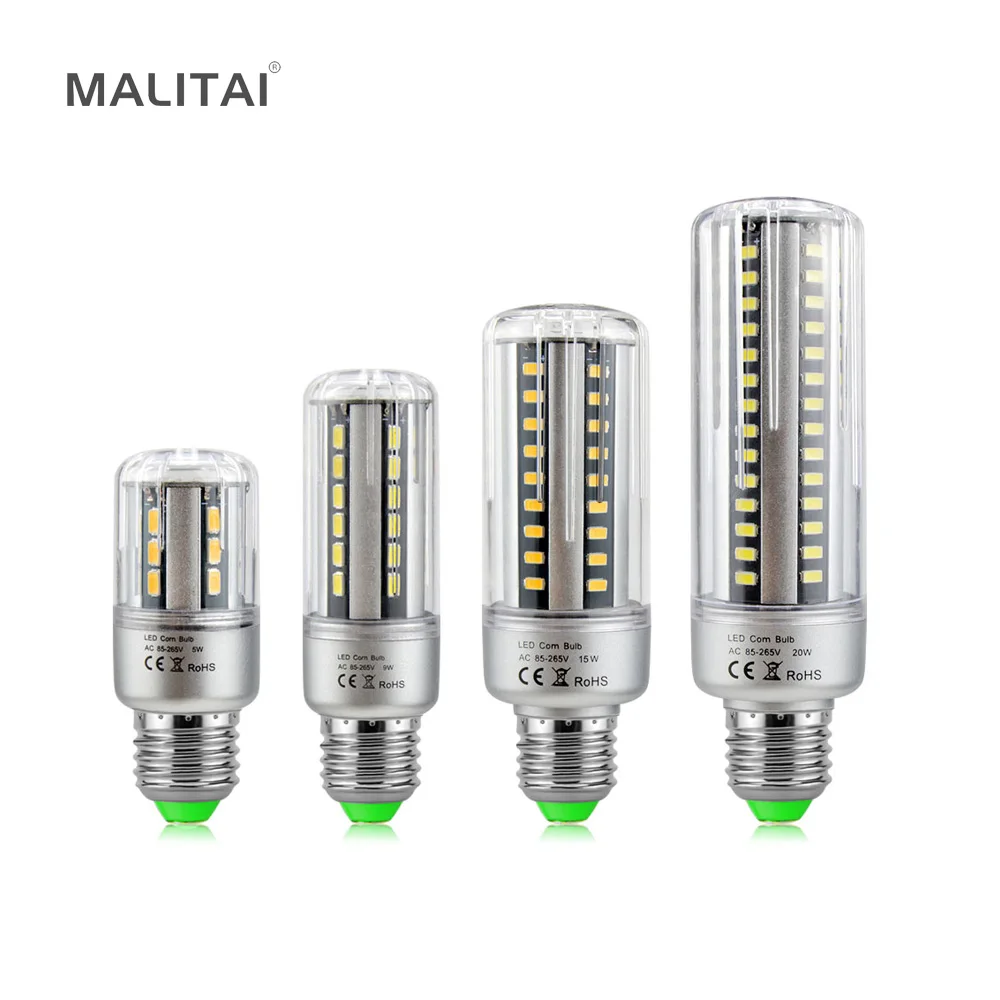 1 шт. Honest Watt& Lumen 5736 SMD светодиодный светильник-Кукуруза E27 5 Вт 7 Вт 9 Вт 12 Вт 15 Вт 18 Вт 20 Вт 85 В-265 в без мерцания алюминиевый охлаждающий светодиодный светильник