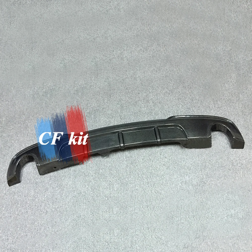 CF Kit P Style Rear Bumper Lip Diffuser Real Carbon Fiber For BMW 5 Series F10 M-TECH Bumpers 2011 UP Car Styling