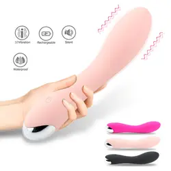 Мощный 10 Скорость вибрирующий дилдо вибратор G-Spot USB заряженных силиконовые Волшебная палочка массаж Av палку секс продукции для женщин
