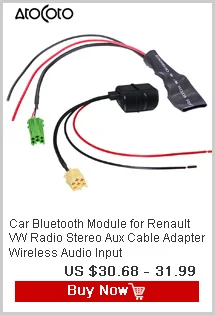 Автомобильный модуль Bluetooth для VW RCD210 RCD310 RCD510 Радио стерео Aux кабель адаптер с фильтром беспроводной аудио вход