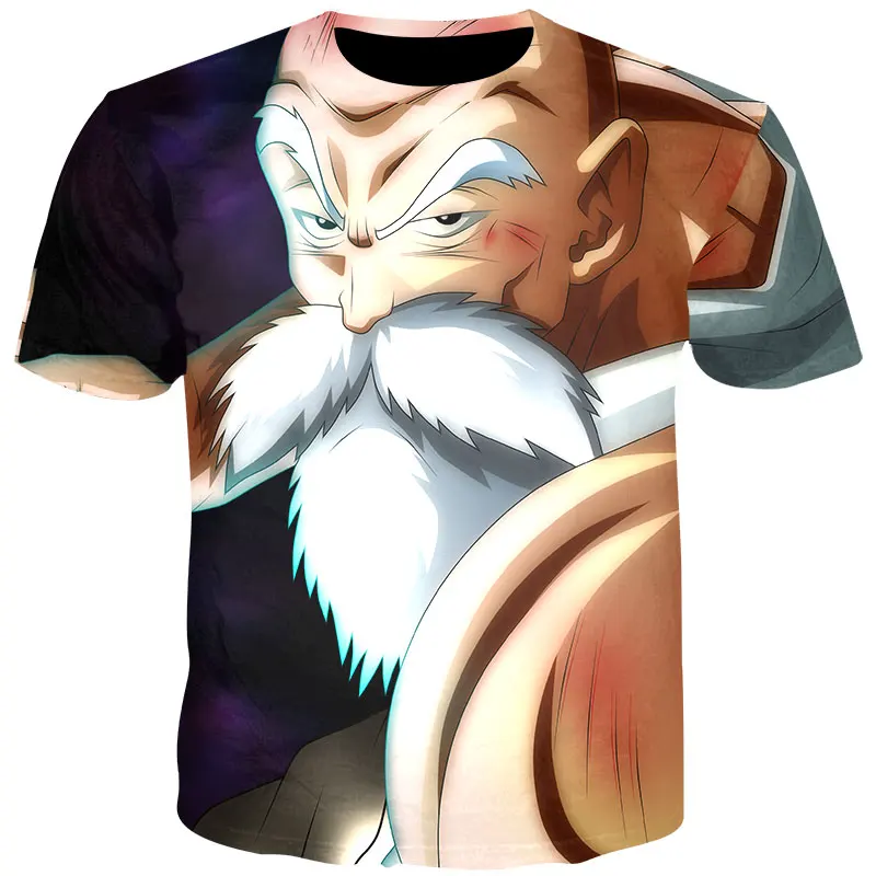 YOUTHUP Летние футболки мужские с принтом аниме Dragon Ball 3D футболка Oogway Tees Master Roshi Мужская футболка уличная одежда размера плюс - Цвет: pattern 7