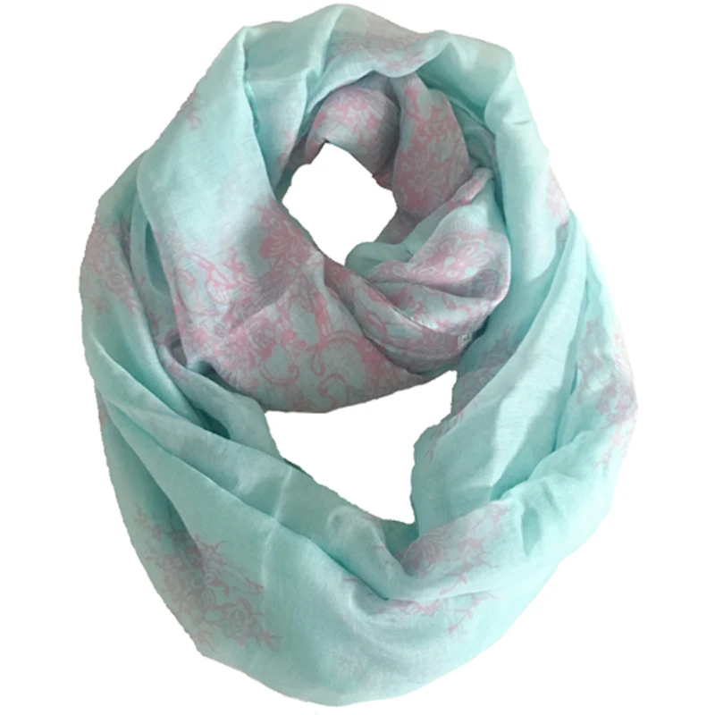 Женский шарф кольцо с цветочным принтом 180x50 см|fashion women scarf|women designer scarfwomen fashion scarf |