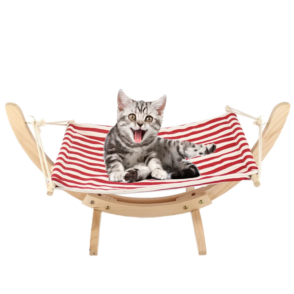 Смешное DIY собранное дерево кошка гамак кровать мягкое Флисовое одеяло для животных коврик подушка маленькая собака котенок хомяк ленивый Висячие качели игрушка для кошки